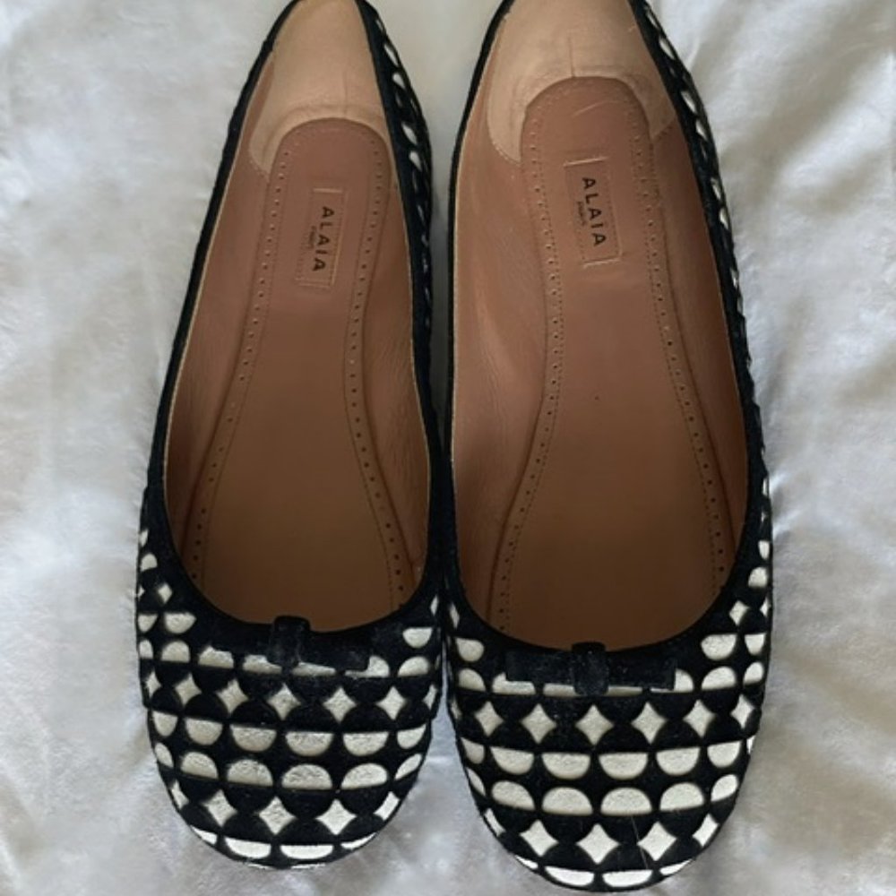 Alaia black and white 7 1/2 brand new shoes